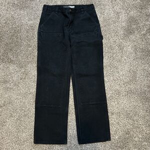 Carhartt Pants Mens 34x32 BLK Double Knee Carpenter Dungaree Rugged Work Fit